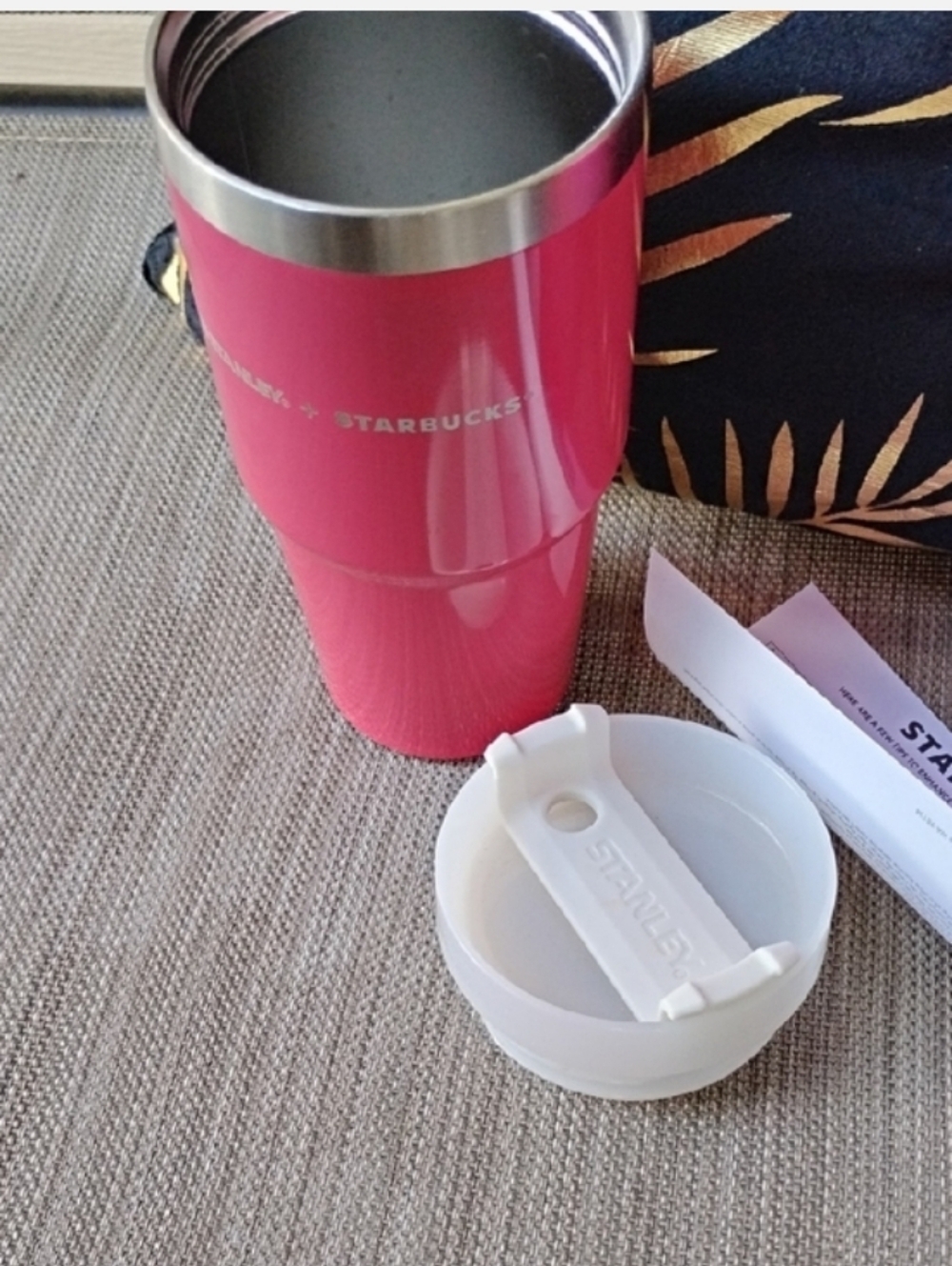 Stanley x Starbucks Pink Travel Tumbler#no Straw